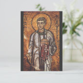 Sint Laurentius Orthodoxe Mozaïek Kunstprint Bedankkaart (Staand voorkant)