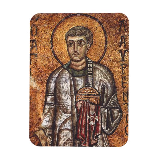 Sint Laurentius Orthodoxe Mozaïek Kunstprint Magneet (Verticaal)