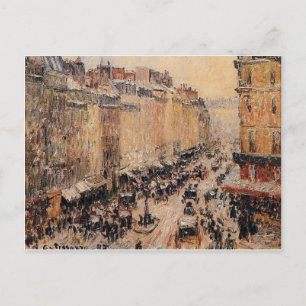 Sint-Lazare onder sneeuw door Camille Pissarro Briefkaart