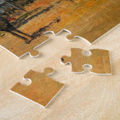 Sint-Lazare Station - Zonnelichteffect Monet Fine Legpuzzel (Zijkant)