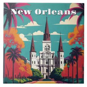 Sint-Lodewijkskathedraal in New Orleans Tegeltje
