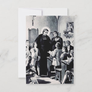Sint Louis de Montfort Frans priester Bedankkaart