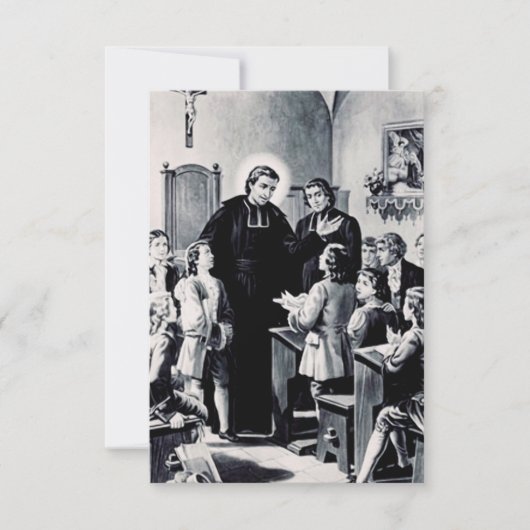 Sint Louis de Montfort Frans priester Bedankkaart (Voorkant)