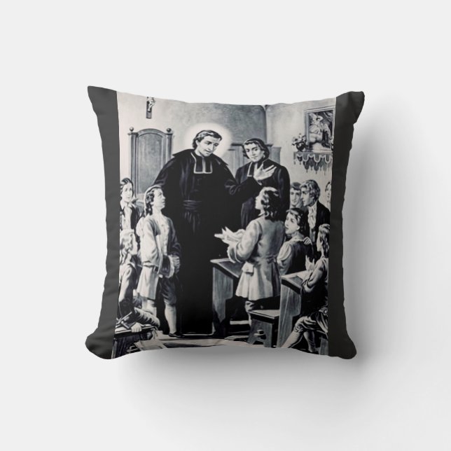 Sint Louis de Montfort Franse priester Kussen (Voorkant)