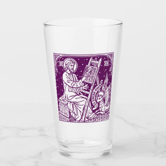 Sint Lucas de apostel en evangelist Kunst Glas (Voorkant)