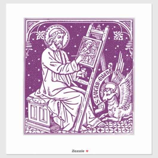 Sint Lucas de apostel en evangelist Kunst Sticker (Vel)