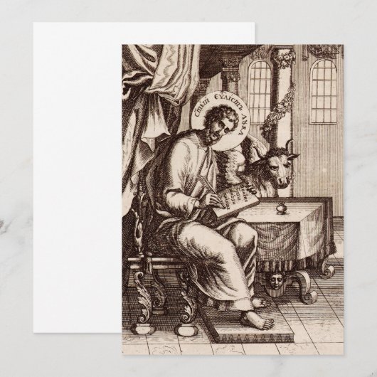 Sint Lucas de Evangelist en Apostel Kaart (Voorkant / Achterkant)