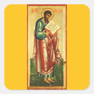 Sint Lucas de Evangelist en Martelaar Vierkante Sticker