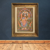 Sint Lucas de Evangelist Middeleeuwse Christelijke Poster