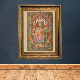 Sint Lucas de Evangelist Middeleeuwse Christelijke Poster