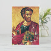 Sint Lucas de Evangelist Orthodoxe icoon Bedankkaart (Staand voorkant)
