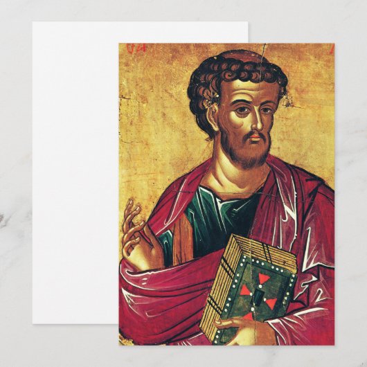 Sint Lucas de Evangelist Orthodoxe icoon Bedankkaart (Voorkant / Achterkant)