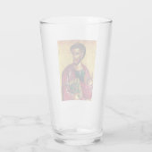 Sint Lucas de Evangelist Orthodoxe icoon Glas (Achterkant)