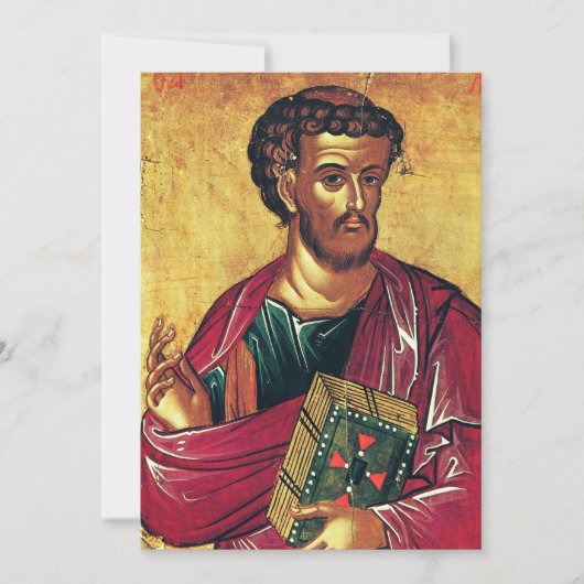 Sint Lucas de Evangelist Orthodoxe icoon Save The Date (Voorkant)