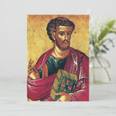 Sint Lucas de Evangelist Orthodoxe icoon Save The Date (Staand voorkant)