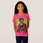 Sint Lucas de Evangelist Orthodoxe icoon T-shirt (Voorkant volledig)
