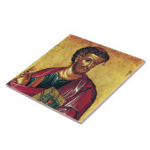Sint Lucas de Evangelist Orthodoxe icoon Tegeltje (Zijkant)