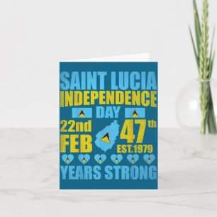 Sint Lucia 47e onafhankelijkheidsdag Lucian trots Kaart