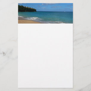 Sint Lucia Beach Tropisch Vacation Landscape Briefpapier