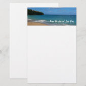 Sint Lucia Beach Tropisch Vacation Landscape Briefpapier (Voorkant / Achterkant)