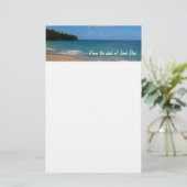 Sint Lucia Beach Tropisch Vacation Landscape Briefpapier (Staand voorkant)