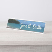 Sint Lucia Beach Tropisch Vacation Landscape Bureau Naambordje (Voorkant)