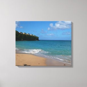 Sint Lucia Beach Tropisch Vacation Landscape Canvas Afdruk