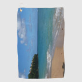 Sint Lucia Beach Tropisch Vacation Landscape Golfhanddoek (Voorkant)