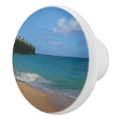 Sint Lucia Beach Tropisch Vacation Landscape Keramische Knop (Rechts)