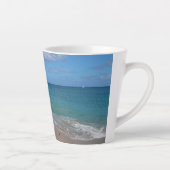 Sint Lucia Beach Tropisch Vacation Landscape Latte Mok (Rechts)