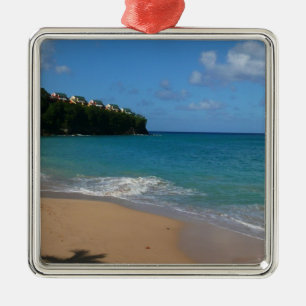 Sint Lucia Beach Tropisch Vacation Landscape Metalen Ornament