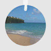 Sint Lucia Beach Tropisch Vacation Landscape Ornament (achterkant)
