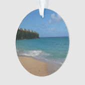 Sint Lucia Beach Tropisch Vacation Landscape Ornament (voorkant)