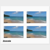 Sint Lucia Beach Tropisch Vacation Landscape Rechthoekige Sticker (Vel)