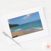 Sint Lucia Beach Tropisch Vacation Landscape Rechthoekige Sticker (Envelop)