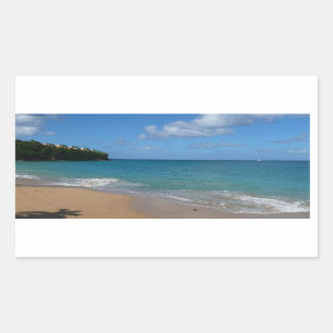 Sint Lucia Beach Tropisch Vacation Landscape Rechthoekige Sticker