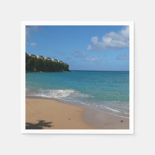 Sint Lucia Beach Tropisch Vacation Landscape Servetten (Voorkant)