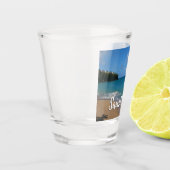 Sint Lucia Beach Tropisch Vacation Landscape Shot Glas (Links)