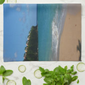 Sint Lucia Beach Tropisch Vacation Landscape Theedoek (Gevouwen)