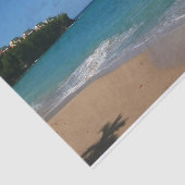 Sint Lucia Beach Tropisch Vacation Landscape Tissuepapier (Detail)