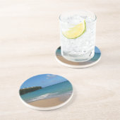 Sint Lucia Beach Tropisch Vacation Landscape Zandsteen Onderzetter (Zijkant)