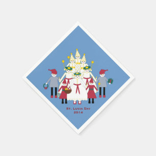 Sint Lucia Day-kerstpapier Napkins Servetten