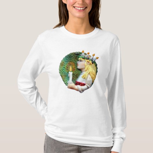 Sint Lucia Day Round Long Slaping T-Shirt JL Biel (Voorkant)