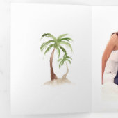 Sint Lucia Destination Wedding Photo Tri-Fold Car Drieluik Kaart (Binnenzijde eerst)