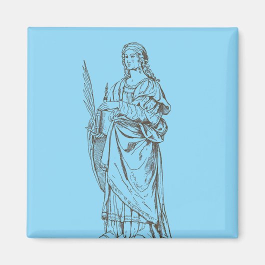 Sint Lucia door Bernardino Luini Magneet (Voorkant)