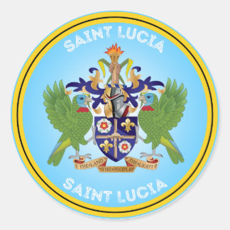 Sint Lucia Erfgoed Embleem Ronde Sticker