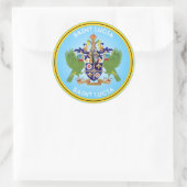 Sint Lucia Erfgoed Embleem Ronde Sticker (Tas)