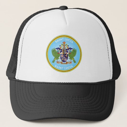 Sint Lucia Erfgoed Embleem Trucker Pet (Voorkant)