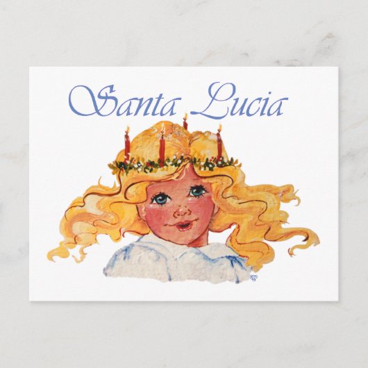 Sint-Lucia Feestdagenkaart (Voorkant)