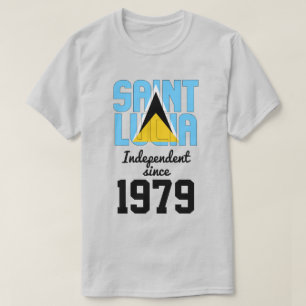 Sint Lucia Flag Independence Celebration T-shirt